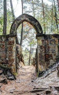 Gothic Arch of Ancient Castle