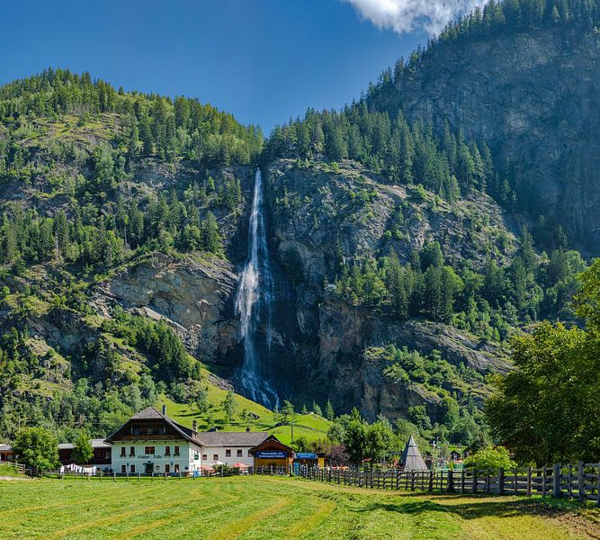 Chute d'eau Fallbachfall, Maltatal, Koschach, Carinthie - Carinthie, Autriche, par Rene van der Meer