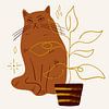 Illustration Mürrische Katze von Studio Allee