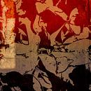 Per Ignem. Abstracte minimalistische kunst in roestbruin, oranje en rood van Dina Dankers thumbnail