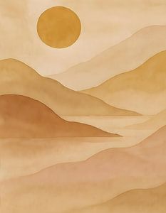 Montagnes du Japandi et soleil debout