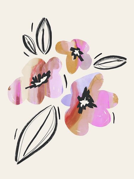 Moderner Blumenstrauß von Bohomadic Studio