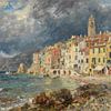 Italienisches Dorf an der Küste von FRESH Fine Art