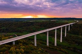 Kochertalbrücke bei Sonnenuntergang von Raphotography