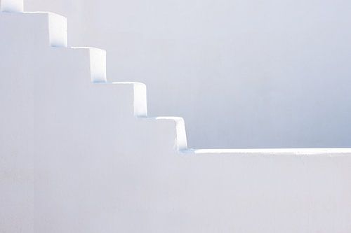 Greek white staircase
