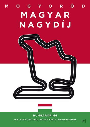 My F1 HUNGARORING Race Track Minimal Poster