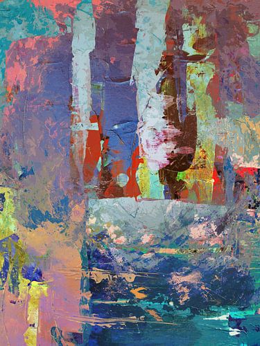 Œuvre d'art numérique moderne et abstraite en pastel