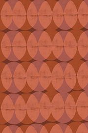 Motif géométrique rétro. Cercles en terre cuite, lilas et marron. sur Dina Dankers