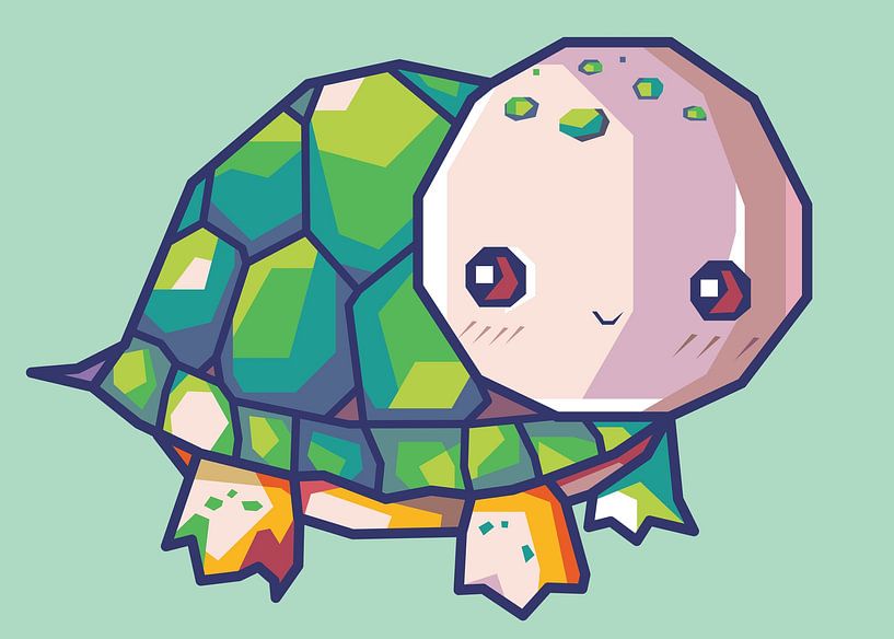 Tortue chauve Popart par Rizky Dwi Aprianda