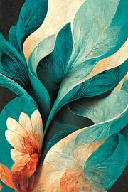 Stilvolles Blumendesign Kreative Abstraktion von Color Square