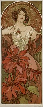 The Ruby (1900) von Alphonse Mucha von Peter Balan