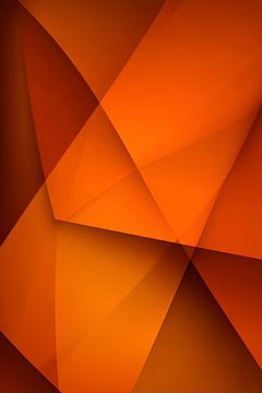 Abstrakte Geometrie in warmem Orange Design
