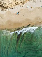 Patterns in the water at Praia das Cabanas Velhas in Portugal's Algarve region