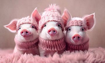 Pink Piggies van Jacky