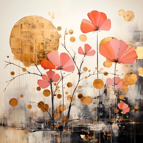 Abstract Flowers Painting