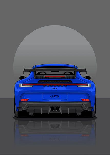 Kunstwagen Porsche 991 GT3 Zurück von D.Crativeart