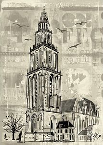 Martini-Turm Groningen und die Martini-Kirche