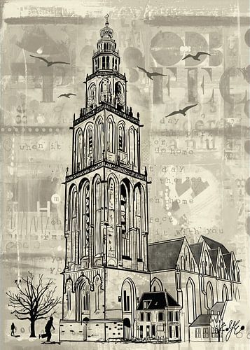 Martinitoren Groningen en de Martinikerk