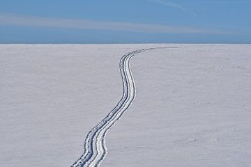 trail in snow van Peter Bergmann