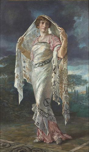 Mariano Fortuny, Henriette habillée en Pompéienne, 1935