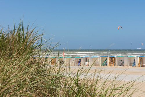 Strandhuisjes vanuit de Duinen