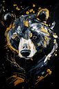 Modern bear with gold accents by Imperial Art House thumbnail