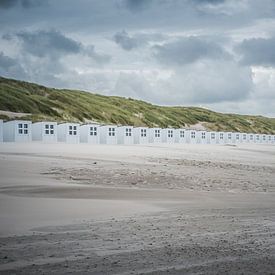 Maisons de plage sur la plage de Texel sur LYSVIK PHOTOS