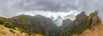 Berge auf der Insel Madeira am Pico do Ariei von Sjoerd van der Wal Fotografie