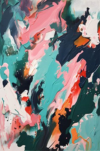 Abstract painting in pastel