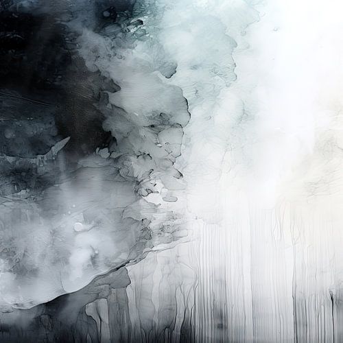 Abstract watercolour landscape modern art