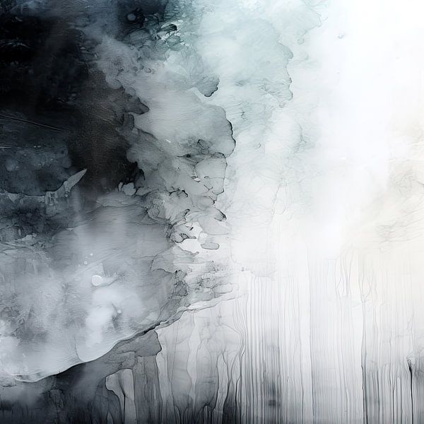 Abstraktes Aquarell Landschaft moderne Kunst von Vlindertuin-Art
