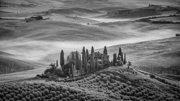 Podere Belvedere -4- Toscane - infrarood zwartwit van Teun Ruijters