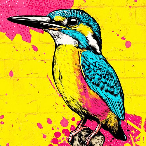 Pop Art Kingfisher No. 3