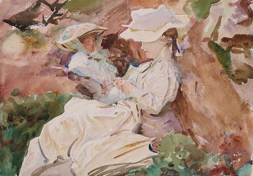Simplon - Mrs Barnard en haar dochter Dorothy, John Singer Sargent