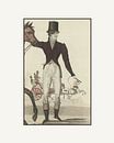 Gentleman mit Pferd | Historischer Modedruck | Schicker, klassischer Druck von NOONY Miniaturansicht