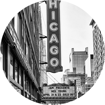 Chicago Theater Sign van VanEis Fotografie