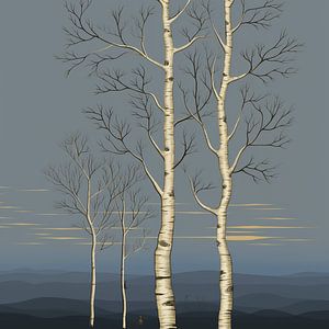 Zauber der Birke: Der elegante Tanz der Blätter