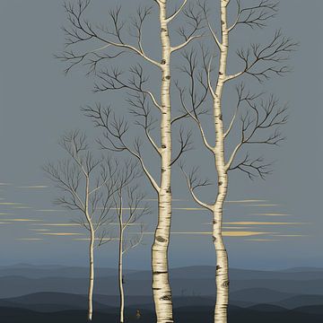 Birch magic: The Elegant Dance of Leaves by Karina Brouwer