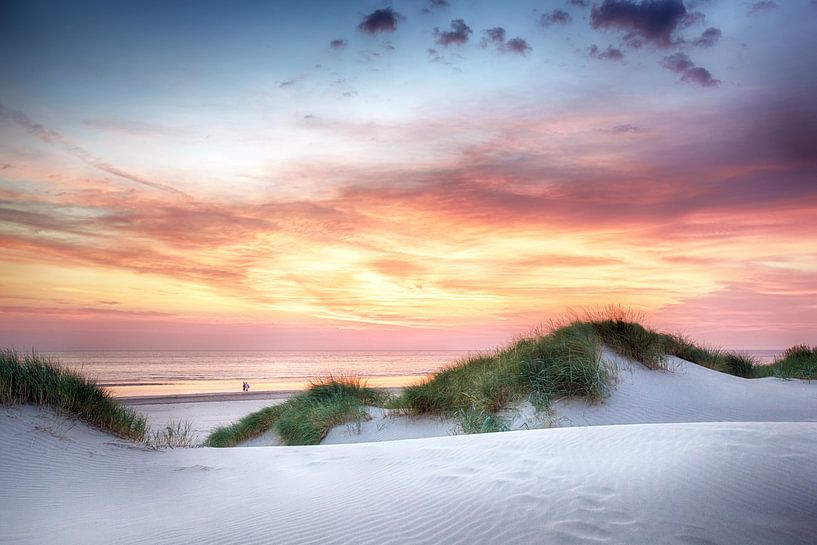 Zonsondergang op het strand von Fotografie Egmond