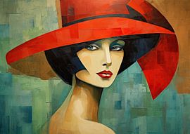 Portrait with Hat 110.9 by Eye catching paintings