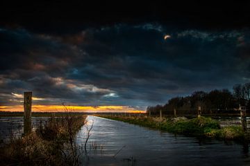 Flooded ditch by Ruud Peters