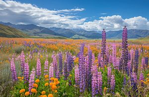 Lupinen in traumhafter Landschaft