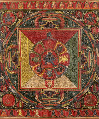 Buddhist ,Vajrahumkara Mandala,Mandala's,Boeddha standbeeld