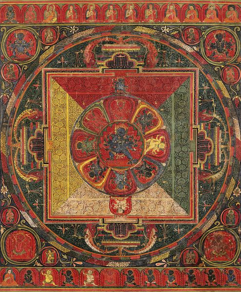 Buddhist ,Vajrahumkara Mandala,Mandala's,Boeddha standbeeld van finemasterpiece