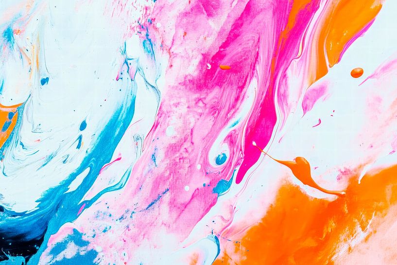 Farbenfrohe Farbexplosion – Abstrakt von Poster Art Shop