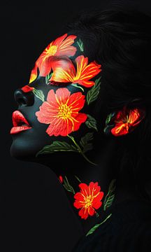 Fluorescent Bloom by Color Square