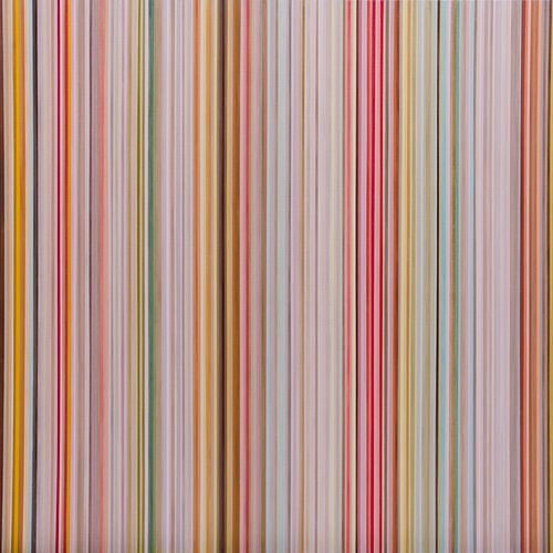 Taupe | Peinture avec de nombreuses rayures dans des couleurs de terre douces