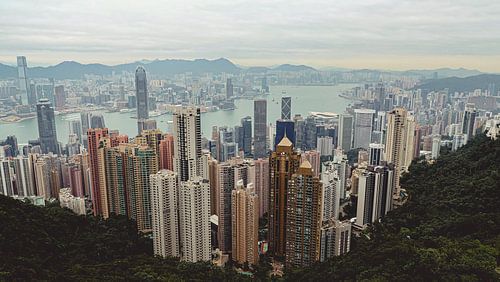 The skyline of Hong Kong