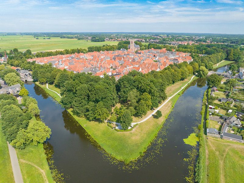 La vieille ville d'Elburg vue d'en haut par Sjoerd van der Wal Photographie