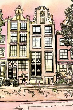Brouwersgracht Amsterdam Avond van Hendrik-Jan Kornelis